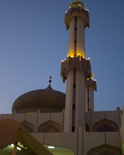 A Mosque at Twilight in Doha, Qatar.